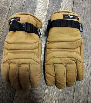 Duck Gloves by Exteriors Brown Duck Canvas Waterproof 3M Thinsulate Lined Winter